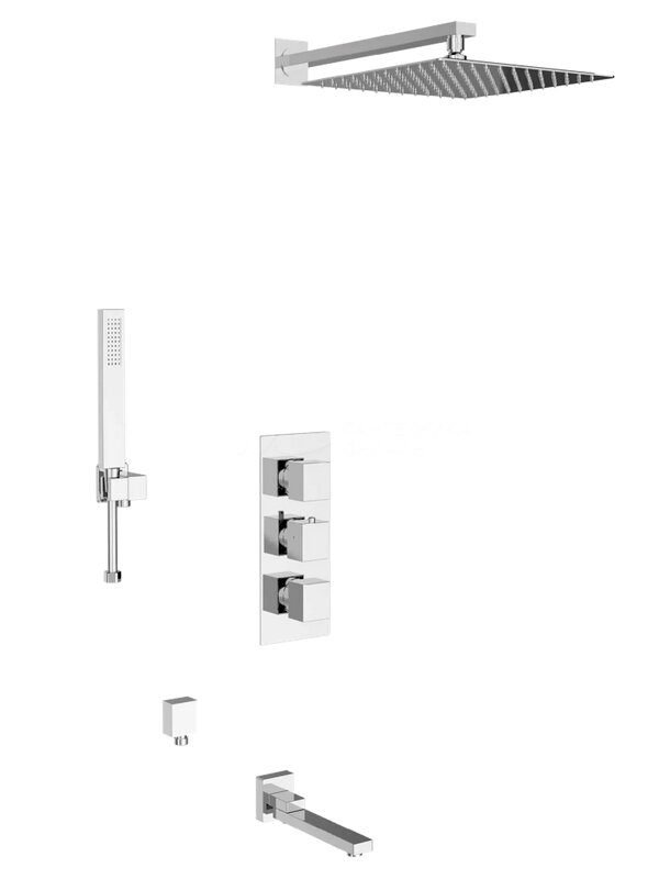 Изображение товара Душевая система DQ Bayern.Liszt DA2515601A04 — термостатическая с изливом, хром