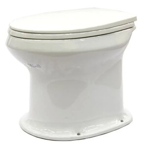 Изображение товара Дачный напольный унитаз из фарфора с сиденьем белый Оскольская Керамика 46901100002