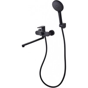 Изображение товара Смеситель DQ Bayern.Furth DA1523305 для ванны и душа, с душевым гарнитуром, цвет черный матовый