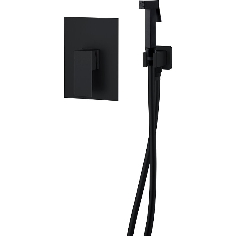 Изображение товара Гигиенический душ DQ Bayern.Liszt DA1515005 с однорычажным смесителем и черным матовым финишем
