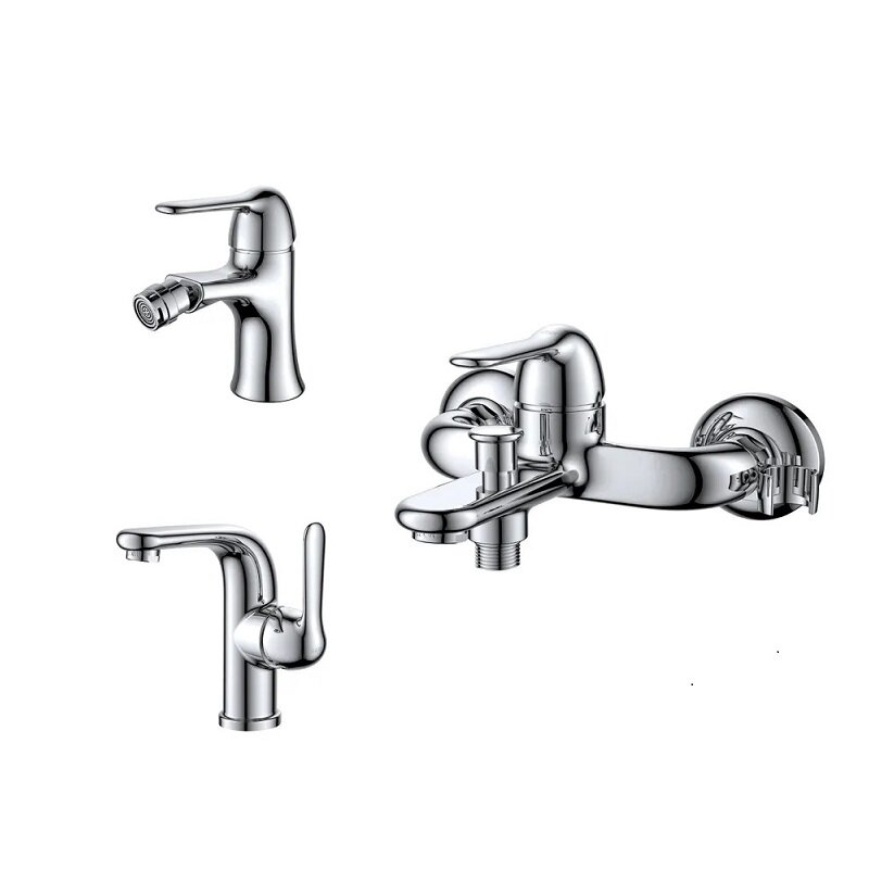 Изображение товара Комплект смесителей D&K Rhein.Ambrosius DA1340001SET для ванны раковины биде хром