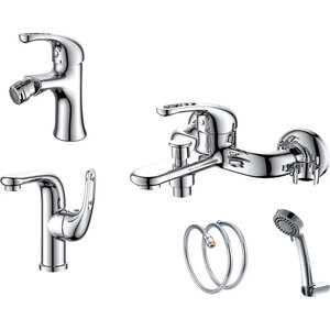 Изображение товара Комплект смесителей DQ Rhein.Ambrosius DA1370001SET, с душевым гарнитуром, цвет хром