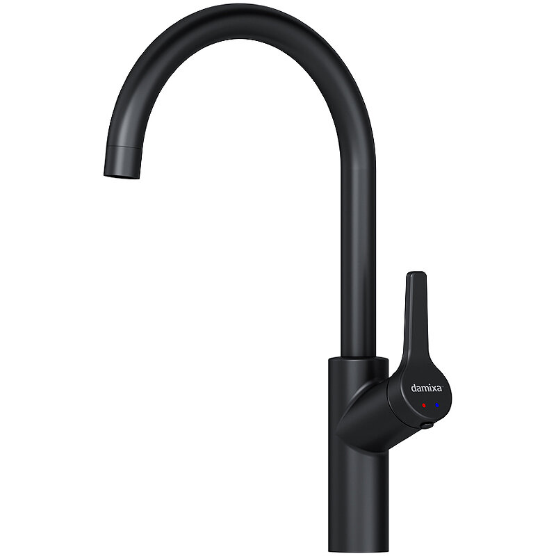 Изображение товара Damixa Eclipse 310720300 черный матовый — однорычажный кухонный смеситель