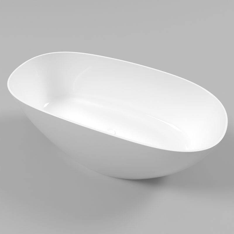 Изображение товара Ванна из искусственного камня Whitecross Onyx A 160х75 см белая глянец