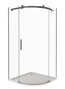 Изображение товара Душевое ограждение Good Door Galaxy R-90-C-B 90x90x195 см прозрачное с черным профилем