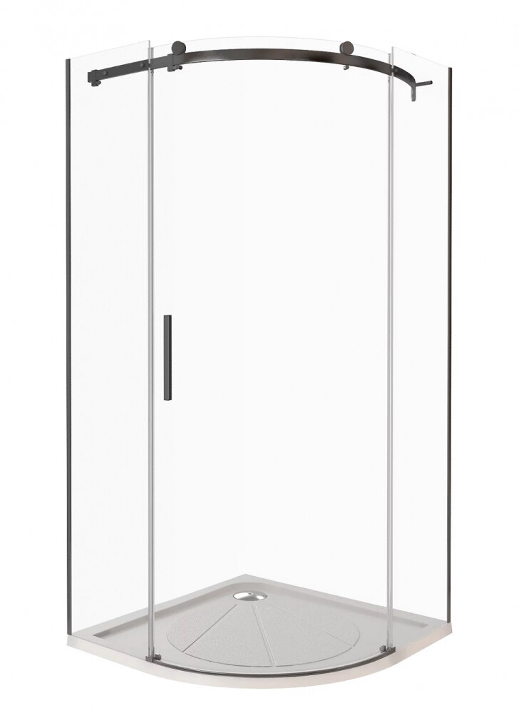 Изображение товара Душевое ограждение Good Door Galaxy R-90-C-B, 90 х 90 х 195 см, стекло прозрачное, профиль черный, ГЛ00016 Изображение товара Душевое ограждение Good Door Galaxy R-90-C-B, 90 х 90 х 195 см, стекло прозрачное, профиль черный, ГЛ00016