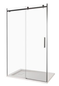 Изображение товара Душевая дверь Good Door Galaxy WTW-120-C-B, 120 х 195 см, стекло прозрачное, профиль черный, ГЛ00012