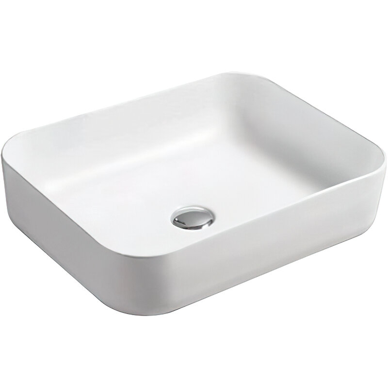 Изображение товара Раковина SantiLine накладная 50х39 см белый матовый фаянс