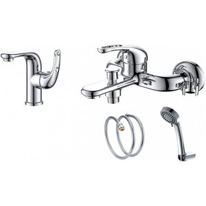 Изображение товара Комплект смесителей D&K Rhein.Eucharius DA1370003SET с душевым гарнитуром, цвет хром