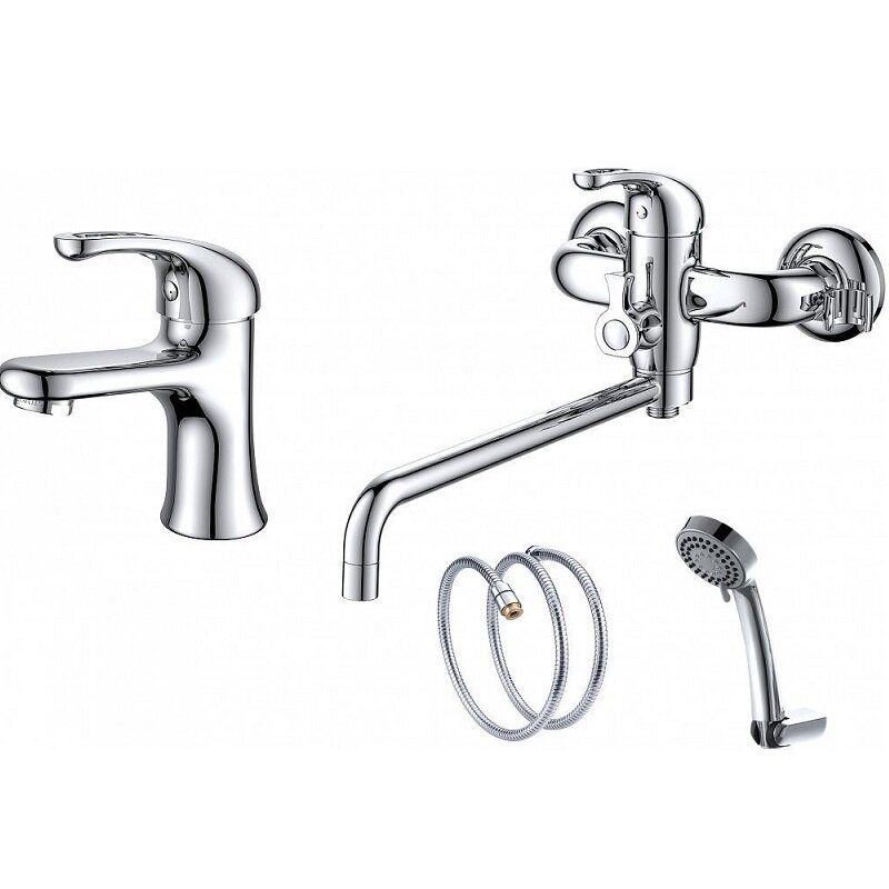 Изображение товара Комплект смесителей D&K Rhein.Eucharius DA1370005SET с душевым гарнитуром хром