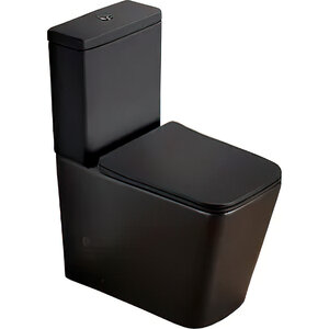 Изображение товара Унитаз-компакт безободковый с микролифтом черный матовый SL-5017MB