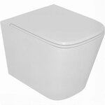 Унитаз подвесной DQ Quadro DT1516016, безободковый, с сиденьем микролифт, цвет белый