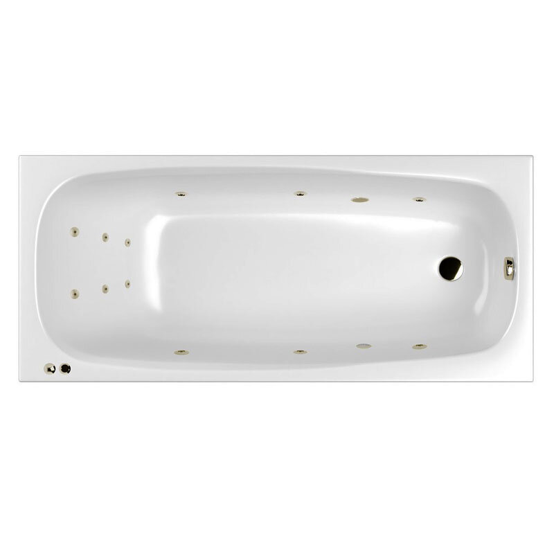 Изображение товара Ванна гидромассажная Whitecross Layla Slim Line, 180 х 80 см, белая/бронза, 0122.180080.100.LINE.BR