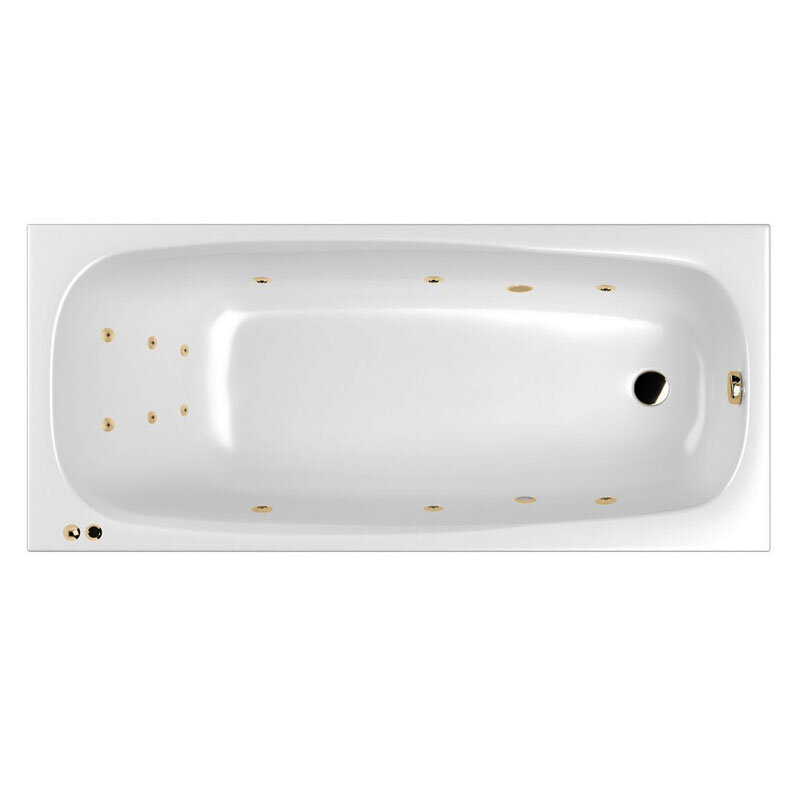 Изображение товара Ванна гидромассажная Whitecross Layla Slim Line 180x80 белая золото