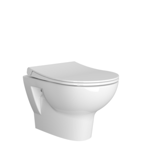 Изображение товара Подвесной унитаз Vitra Zentrum 5795B003-6077 безободковый с сидением SoftCLose, белый