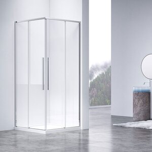 Изображение товара Душевой уголок Vincea Slim-N, 100 х 90 см, стекло прозрачное, профиль хром, VSS-4SN9010CL