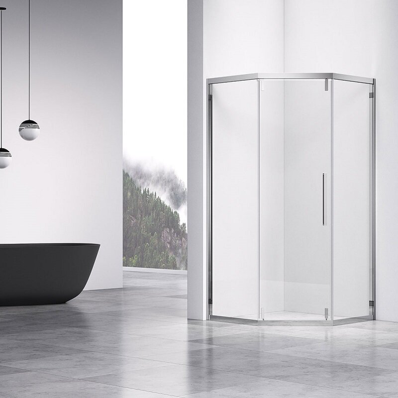 Изображение товара Душевой уголок Vincea Show 100х100 см с прозрачным стеклом и хромовым профилем