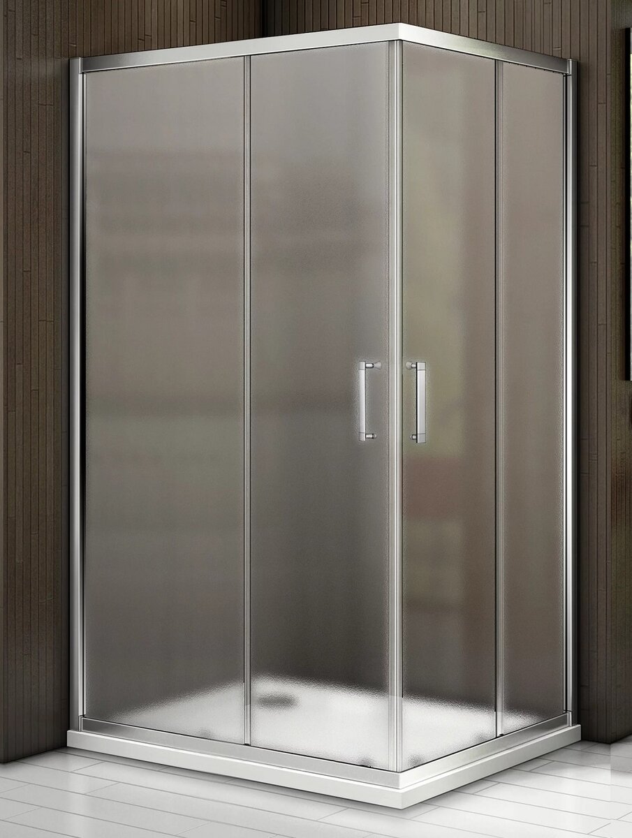 Изображение товара Душевое ограждение Good Door Latte CR-120-80-C-WE с матовым стеклом и раздвижной конструкцией