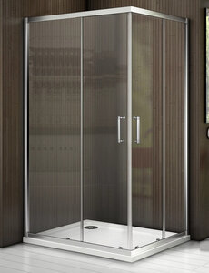 Изображение товара Душевое ограждение Good Door Latte CR-120-90-C-WE, 120 х 90 х 185 см, стекло прозрачное, профиль белый, ЛА00039
