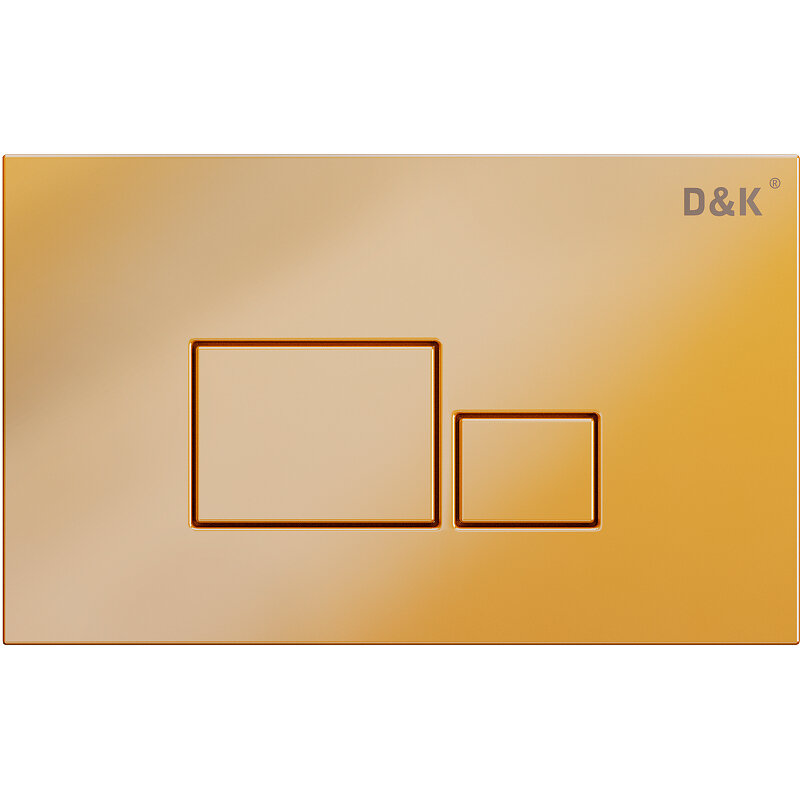 Изображение товара Клавиша смыва D&K Quadro DB1519003, цвет золото матовое