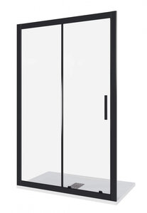Изображение товара Душевая дверь Good Door Cofe WTW-110-C-B, 110 х 190 см, стекло прозрачное, профиль черный, КФ00010