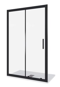 Изображение товара Душевая дверь Good Door Cofe WTW-120-C-B, 120 х 190 см, стекло прозрачное, профиль черный, КФ00011