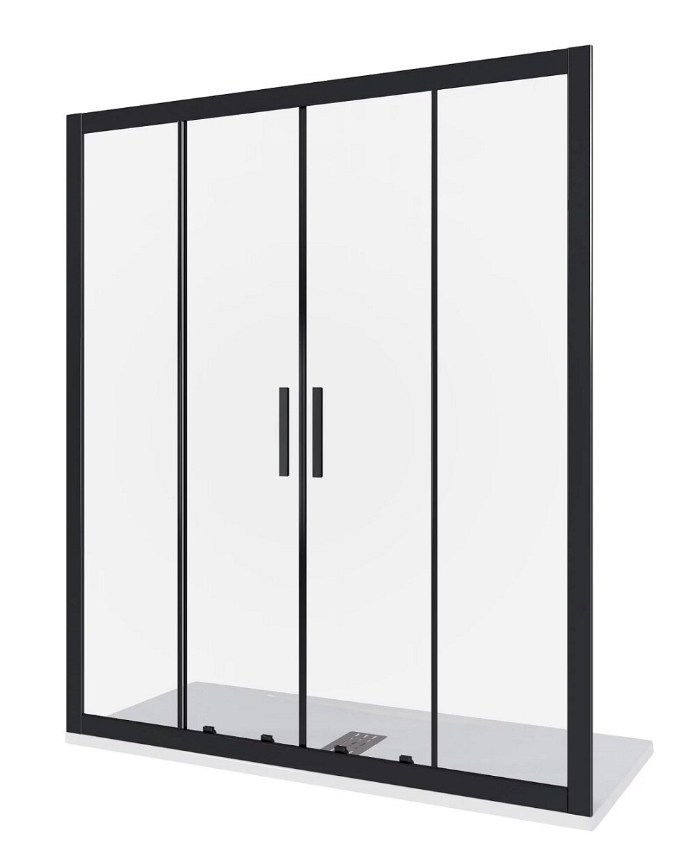 Изображение товара Душевая дверь Good Door Cofe WTW-TD-150-C-B, 150x190 см, черный профиль