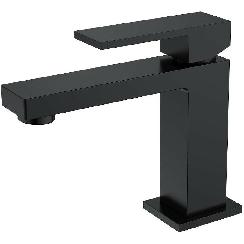 Изображение товара Смеситель для раковины Boheme Qubic 471-B черный матовый