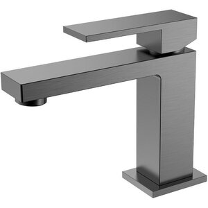 Изображение товара Смеситель Boheme Qubic для раковины, вороненая сталь, gunmetal, 471-GM