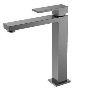 Изображение товара Смеситель Boheme Qubic для раковины, вороненая сталь, gunmetal, 472-GM