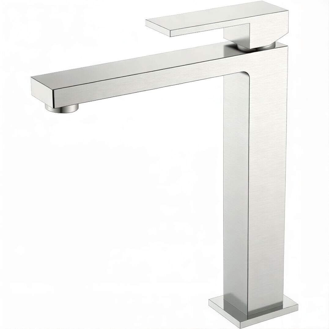 Изображение товара Смеситель для раковины Boheme Qubic 472-NB, цвет Brushed Nickel Изображение товара Смеситель для раковины Boheme Qubic 472-NB, цвет Brushed Nickel