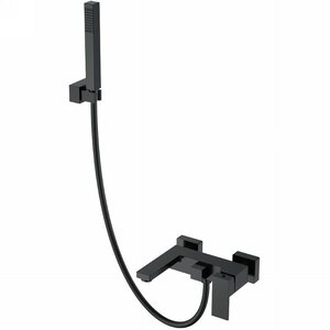 Изображение товара Смеситель для ванны и душа Boheme Qubic 473-B, цвет Matt Black