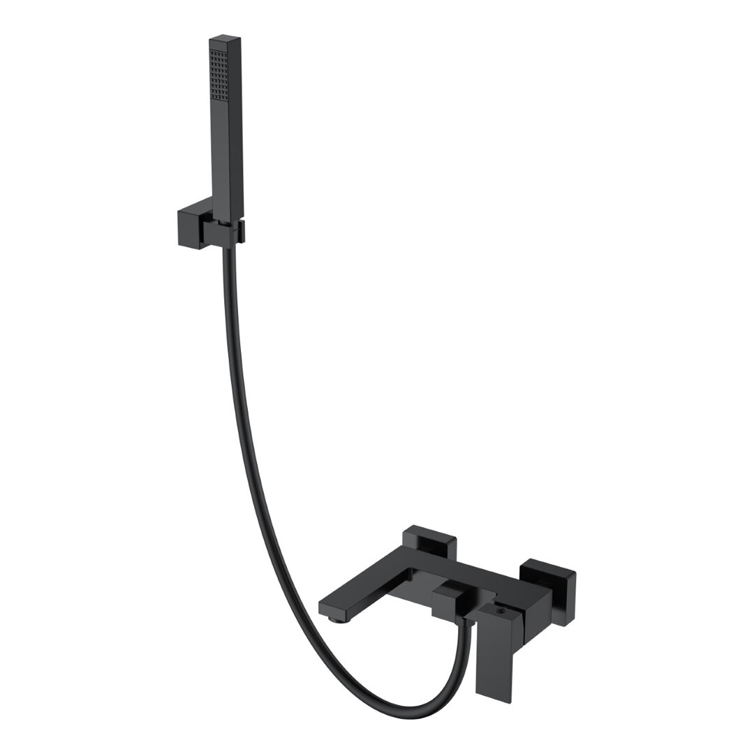 Изображение товара Смеситель Boheme Qubic 473-B Matt Black для ванны и душа Изображение товара Смеситель Boheme Qubic 473-B Matt Black для ванны и душа