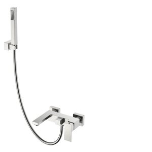 Изображение товара Смеситель для ванны и душа Boheme Qubic 473-NB, цвет Brushed Nickel