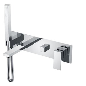 Изображение товара Смеситель для душа и ванны Boheme Qubic 474-2-CR, с душевым гарнитуром, цвет Chrome