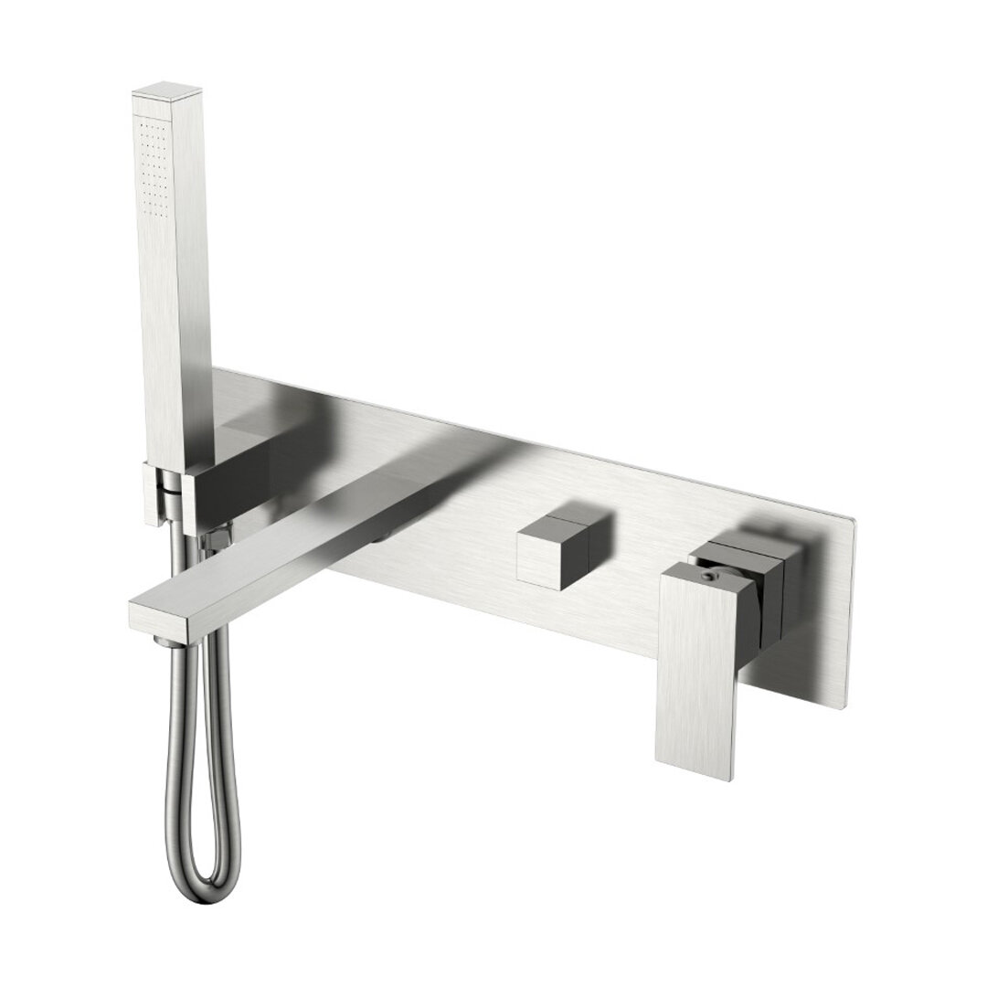 Изображение товара Смеситель Boheme 474-2-NB для ванны и душа, серия Qubic, Brushed Nickel