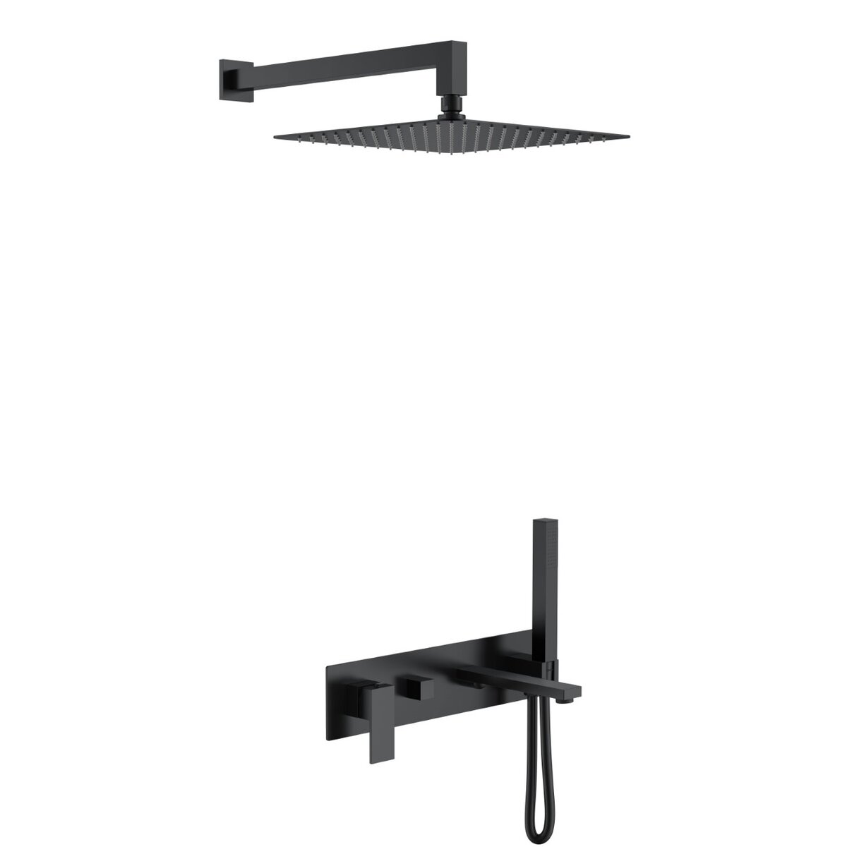 Изображение товара Душевая система Boheme Qubic 474-B, цвет Matt Black
