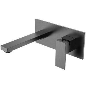 Изображение товара Смеситель для раковины Boheme Qubic вороненая сталь gunmetal 475-GM