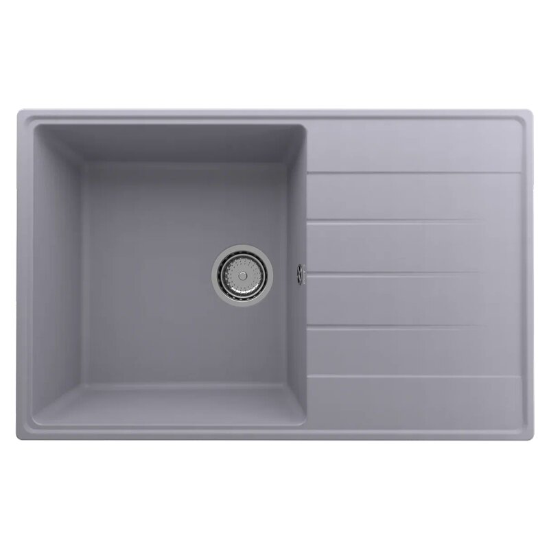 Изображение товара Мойка кухонная Ulgran Quartz Prima 780-05, 78 см, цвет бетон