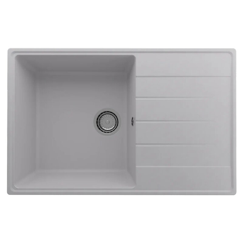 Изображение товара Мойка кухонная Ulgran Quartz Prima 780-04, 78 см, цвет платина