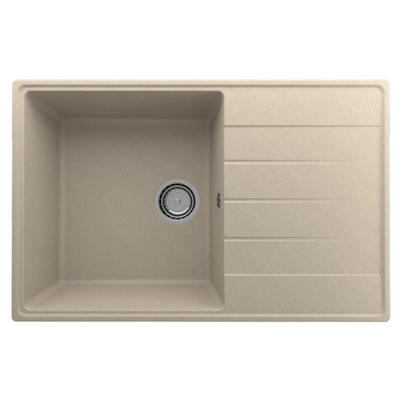 Изображение товара Мойка кухонная Ulgran Quartz Prima 780-03, 78 см, цвет десерт