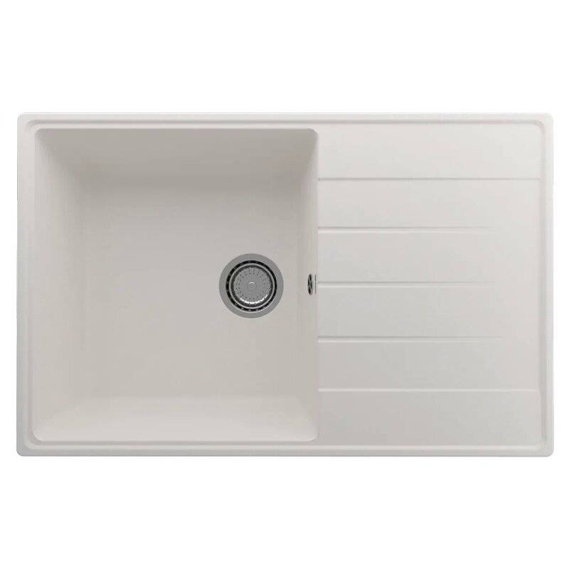Изображение товара Мойка кухонная Ulgran Quartz Prima 780-01, 78 см, цвет жасмин Изображение товара Мойка кухонная Ulgran Quartz Prima 780-01, 78 см, цвет жасмин