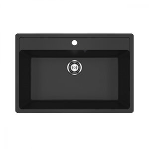 Изображение товара Мойка кухонная Ulgran U-600 U-600-344, 76 см, цвет ультра-черный
