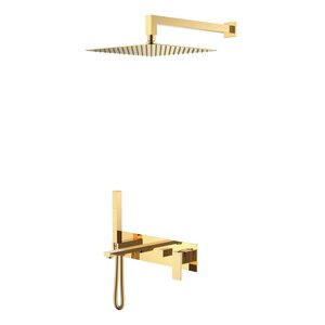 Изображение товара Душевая система Boheme Qubic 474-G, цвет Shinny Gold