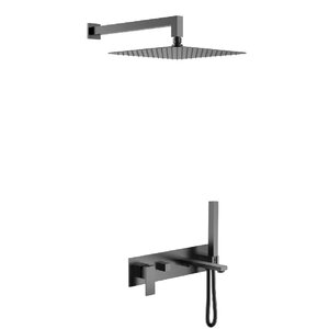 Изображение товара Душевая система Boheme Qubic, вороненая сталь, gunmetal, 474-GM