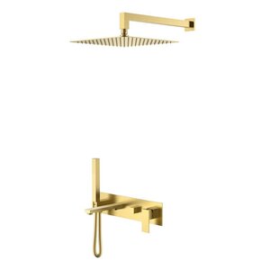 Изображение товара Душевая система Boheme Qubic 474-MG, цвет Matt Gold