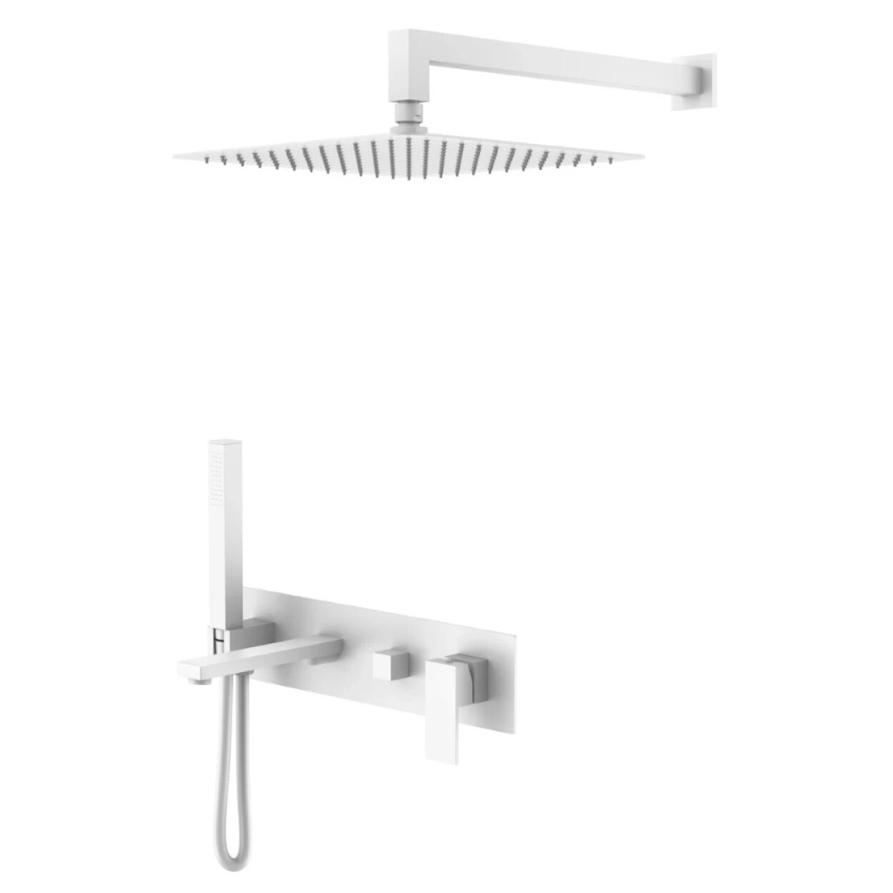 Изображение товара Душевая система Boheme Qubic Matt White 474-MW с скрытым монтажем