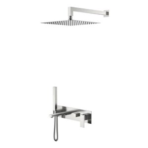 Изображение товара Душевая система Boheme Qubic 474-NB, цвет Brushed Nickel