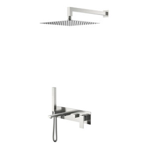 Изображение товара Душевая система Boheme Qubic 474-NB, цвет Brushed Nickel