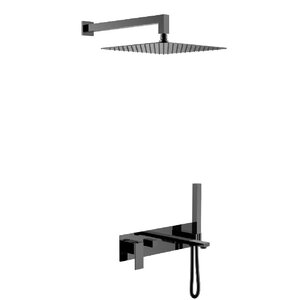 Изображение товара Душевая система Boheme Qubic, Shine Gun Metall, 474-SGM